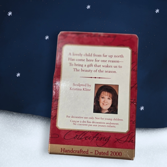 NWOT Vintage 2000 Hallmark Keepsake Christmas Ornament Bringing Her Gift Eskimo - Picture 7 of 8